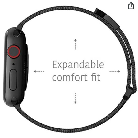 Stainless Steel Mesh Magnetic Loop watch band - Picture 4 of 7